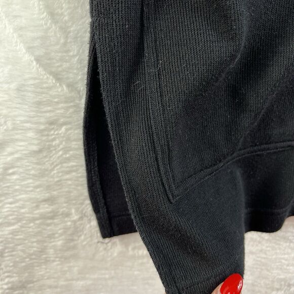 Vtg Express Tricot XS Cardigan Sweater Button Up Long Relax Black Whimsigoth - Picture 6 of 12